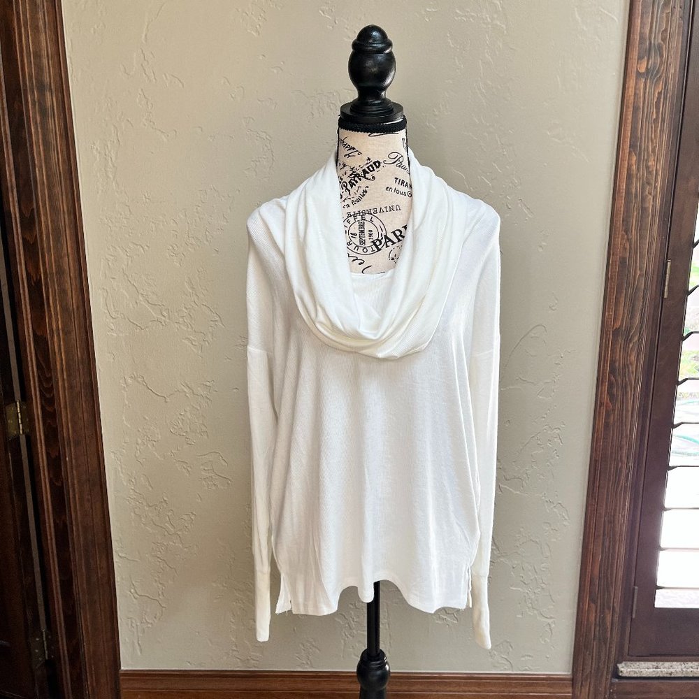 Lovestitch Long Weekend Micro Rib Cowl Neck Top